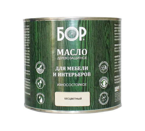 Масло для мебели и интерьеров Бор бесцветный 2л