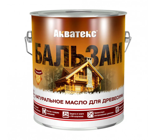 Масло натуральное Акватекс БАЛЬЗАМ (махагон) 2,2л