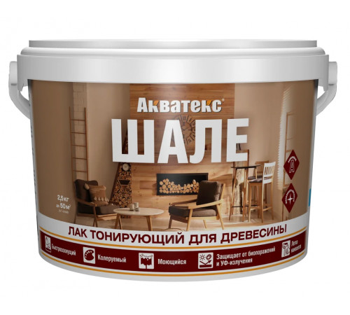 Лак тонирующий для дерева Акватекс ШАЛЕ венге 2,5кг