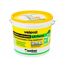 Шпаклевка готовая WEBER.VETONIT LR PASTA суперфинишная под покраску 20 кг
