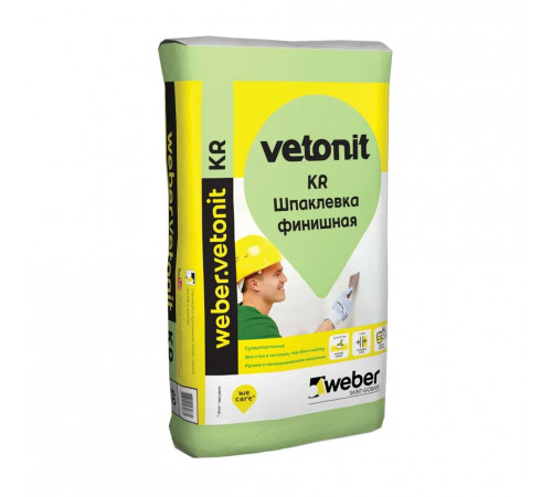 Шпаклевка гипсовая VETONIT KR финишная белая 20 кг