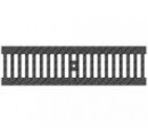 Решетка водоприемная GIDROLICA Standart DN100 C250 щелевая чугунная 500x136