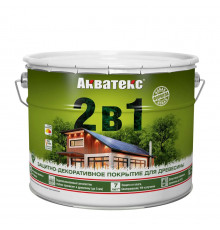Основа алкидная Акватекс 2 в 1 - махагон 9л УФ-защита, влажн. древесина 40%