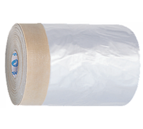 Пленка защитная с малярной лентой 10 микр, HDPE 240см х 20м