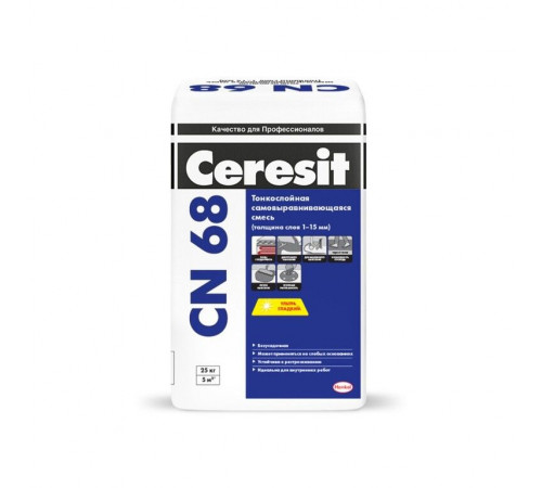 Наливной пол CERESIT CN 68 тонкослойный 25 кг