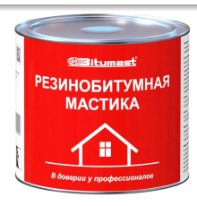 Мастика BITUMAST резино-битумная 2л. РАСХОД 0.5 кг/м.кв