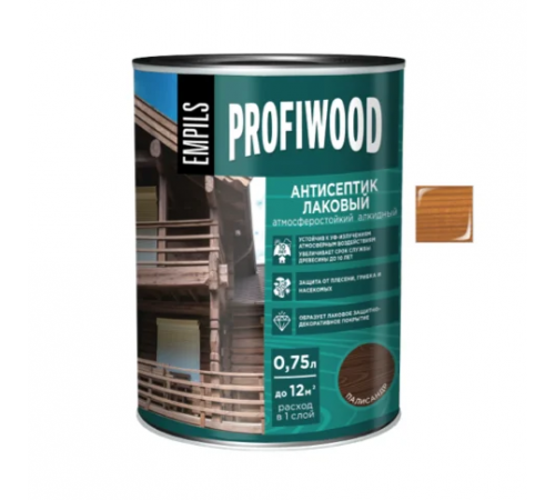 Антисептик EMPILS PROFIWOOD лаковый тонирующий атмосферостойкий алкидный бук 0,7 кг