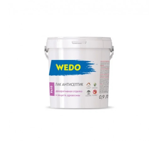 Лак-антисептик акриловый WEDO PA 10 белый 0,9л