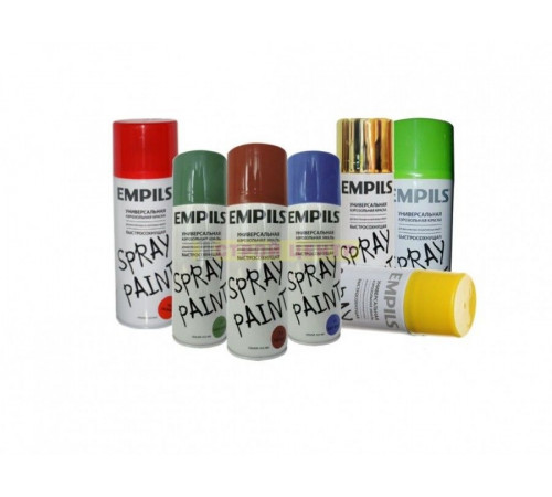 Краска аэрозольная Empils БЕЛАЯ глянцевая акриловая быстросохнущая 425ml