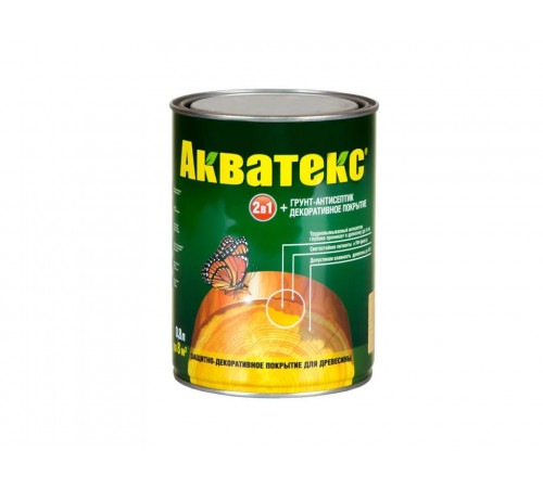 Основа алкидная Акватекс 2 в 1 - орегон 0,8л УФ-защита, влажн. древесина 40%