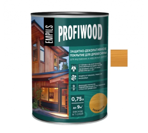 Защитно-декоративное покрытие для древесины EMPILS PROFIWOOD орегон 0,7 кг