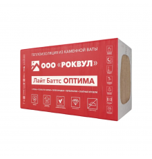Утеплитель Роквул ЛАЙТ БАТТС Оптима 100мм в упаковке 5 плит 1000*600 0,3 м3 - 3,0 кв.м, плотность 32 кг/м3 (20уп.на поддоне)
