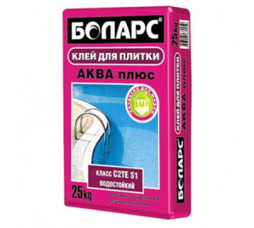 Клей плиточный БОЛАРС АКВА ПЛЮС для бассейнов, керамогранита, камня 25 кг