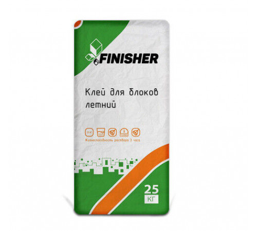 Клей для блоков Finisher (Кострома) лето, 25 кг