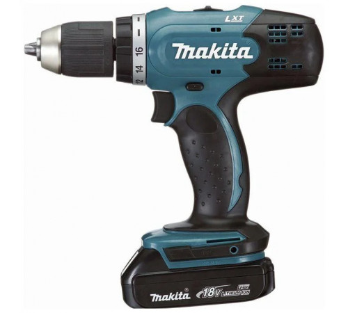 Дрель-шуруповерт аккумуляторная Makita DDF453 SYE,18В, 1,5Ач, Li-ion, 42Нм,2акк, кейс