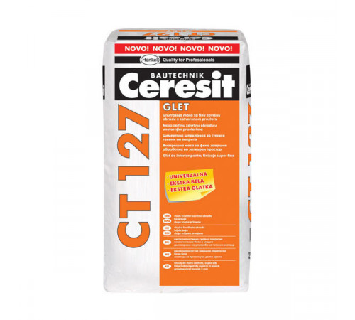 Шпаклевка полимерная CERESIT CТ 127 финишная белая 25 кг