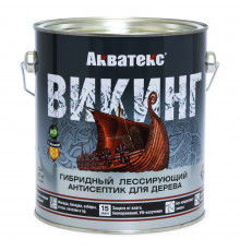 Антисептик лессирующий Акватекс ВИКИНГ для дерева белый 2,5 л