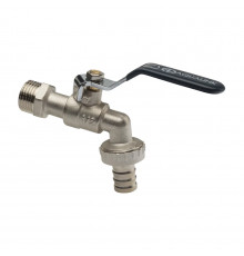 Кран шаровой водоразборный под шланг 3/4 Wh ручка AQualink