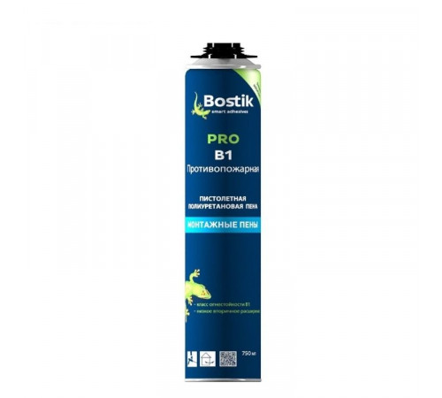 Пена монтажная профессиональная огнестойкая BOSTIK PRO B1 700 мл полиурет.