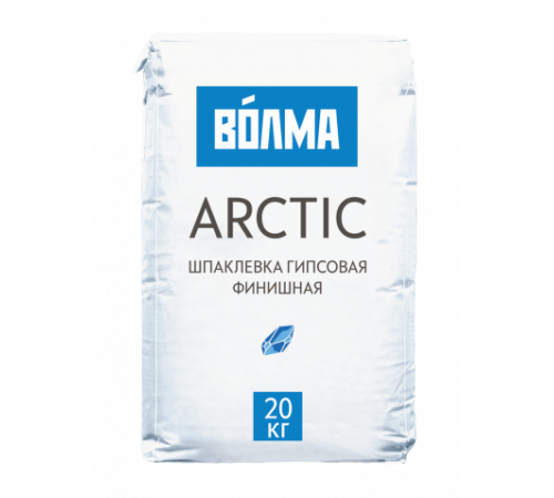 Шпаклевка гипсовая ВОЛМА финишная ARCTIC БЕЛАЯ 20 кг