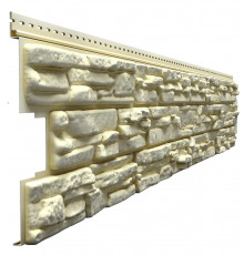Сайдинг виниловый Docke Lux Rocky L=1,787м, H=0.315м (пл=0.51м2) кешью