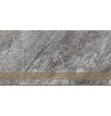 Керамогранит GLOBAL TILE Thor_GT серый Ступень 30x60 арт.ST220VG
