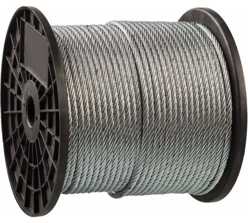 Трос стальной М5 оцинкованный, бухта 100м
