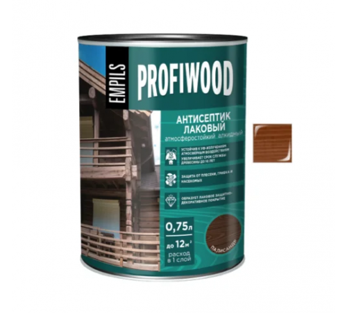 Антисептик EMPILS PROFIWOOD лаковый атмосферостойкий алкидный тик 0,7 кг