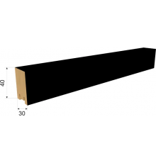 Рейка интерьерная на основе МДФ STELLA Ривьера Black Edition 40*30*2700