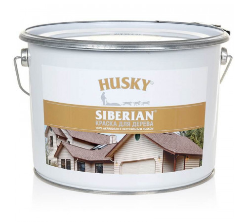 Краска акриловая Краска для дерева акриловая HUSKY SIBERIAN 9л база А
