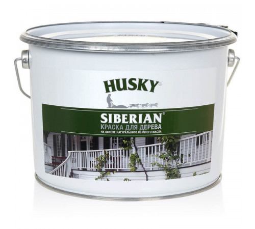 Краска алкидная Краска для дерева фасадная HUSKY SIBERIAN 9л база А