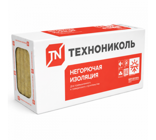 Утеплитель ТЕХНОНИКОЛЬ Техноруф Н Проф 1200х600х50 мм 6 плит, 2,88 м2; 0,216 м3; плотность 120г/м2